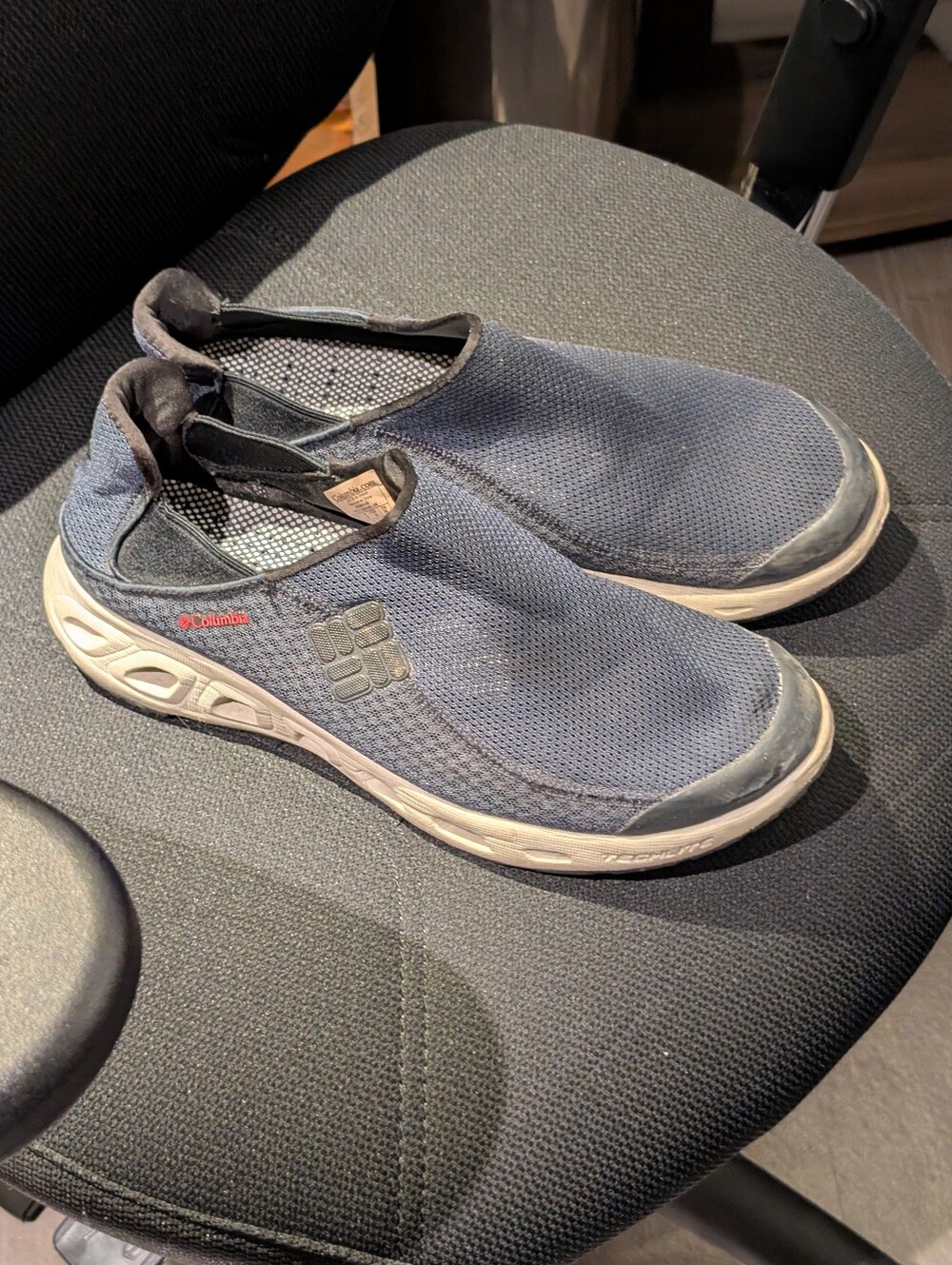Columbia Men’s Slip-On Water-Resistant Shoes — Navy